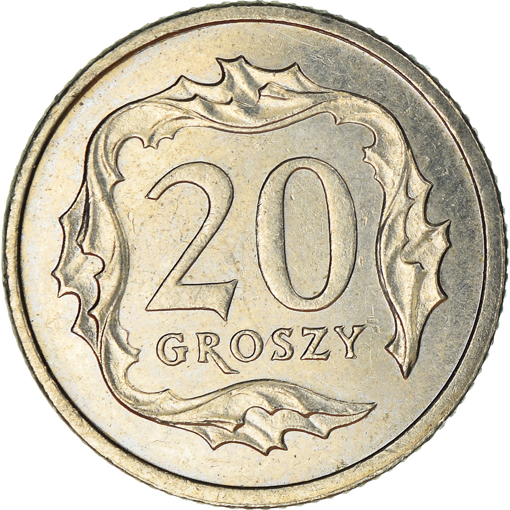 Moneda, Polonia, 20 Groszy, 2000