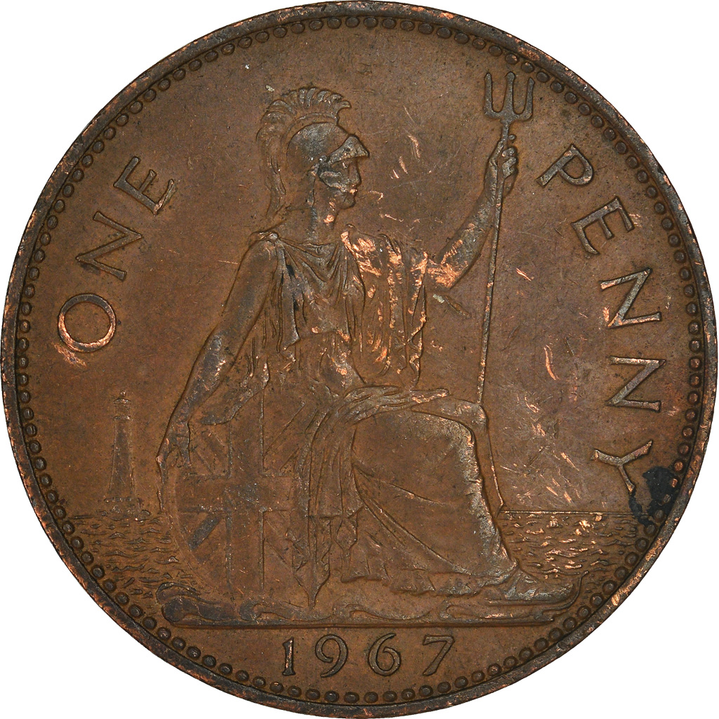 Moneda, Gran Bretaña, Penny, 1967