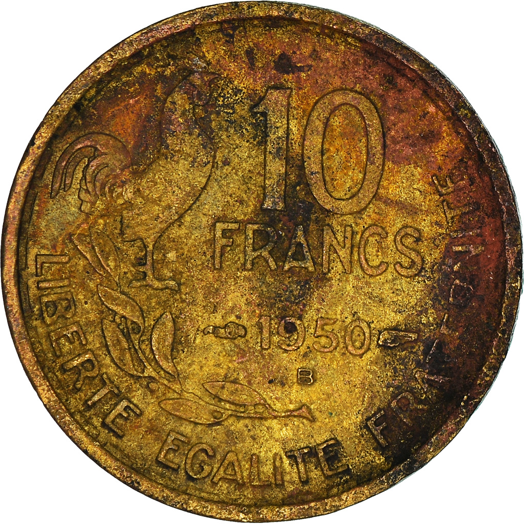 Moneda, Francia, 10 Francs, 1950