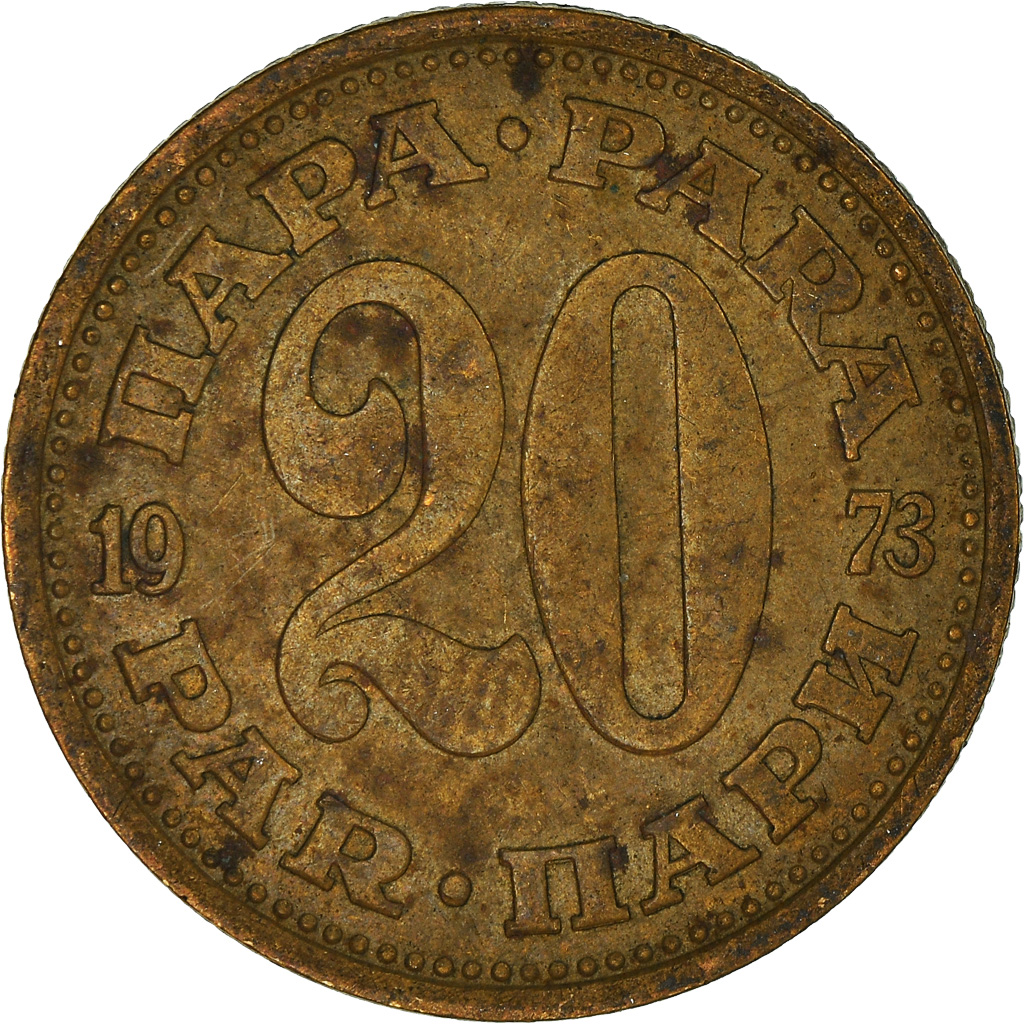 Moneda, Yugoslavia, 20 Para, 1973