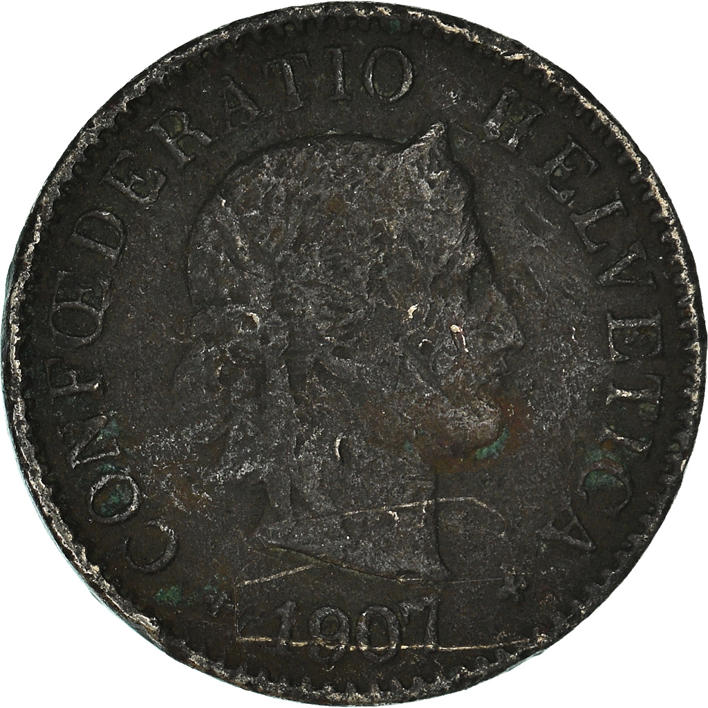 Moneda, Suiza, 5 Rappen, 1907