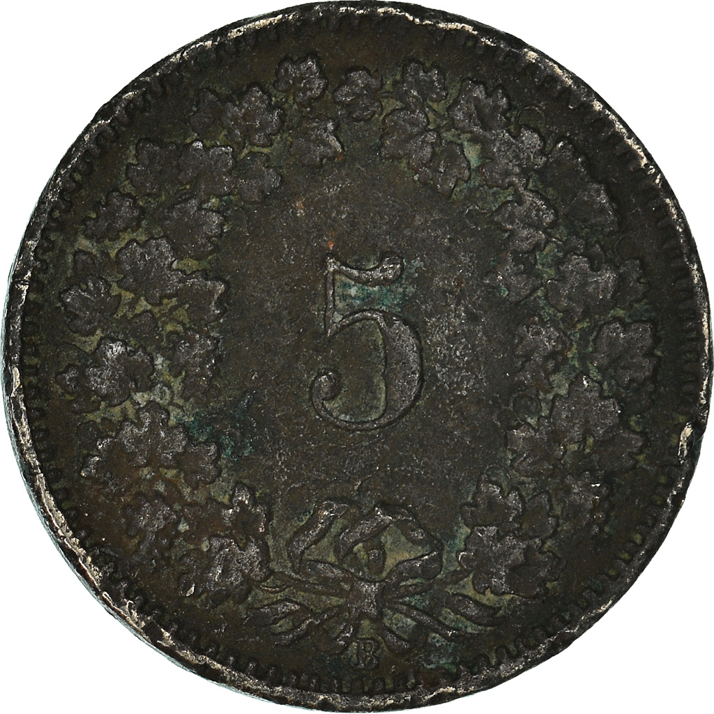 Moneda, Suiza, 5 Rappen, 1907