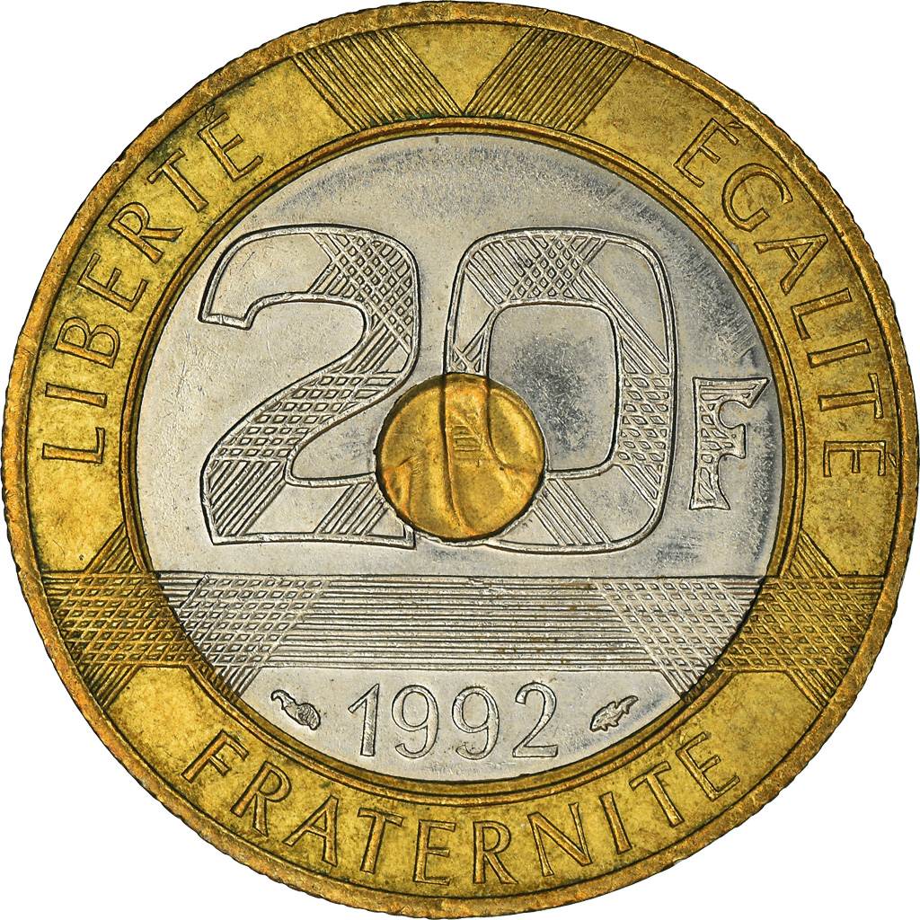 Coin, France, 20 Francs, 1992