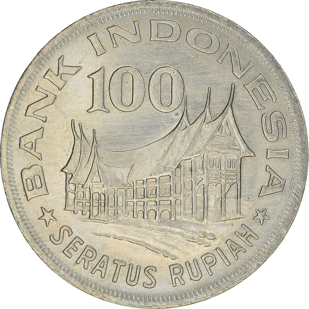 Moneda, Indonesia, 100 Rupiah, 1978