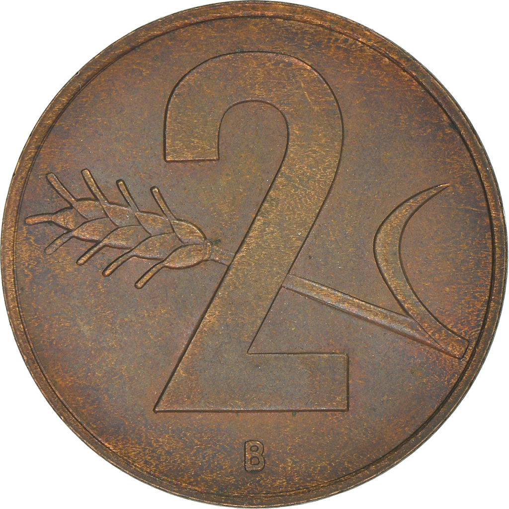 Moneda, Suiza, 2 Rappen, 1957