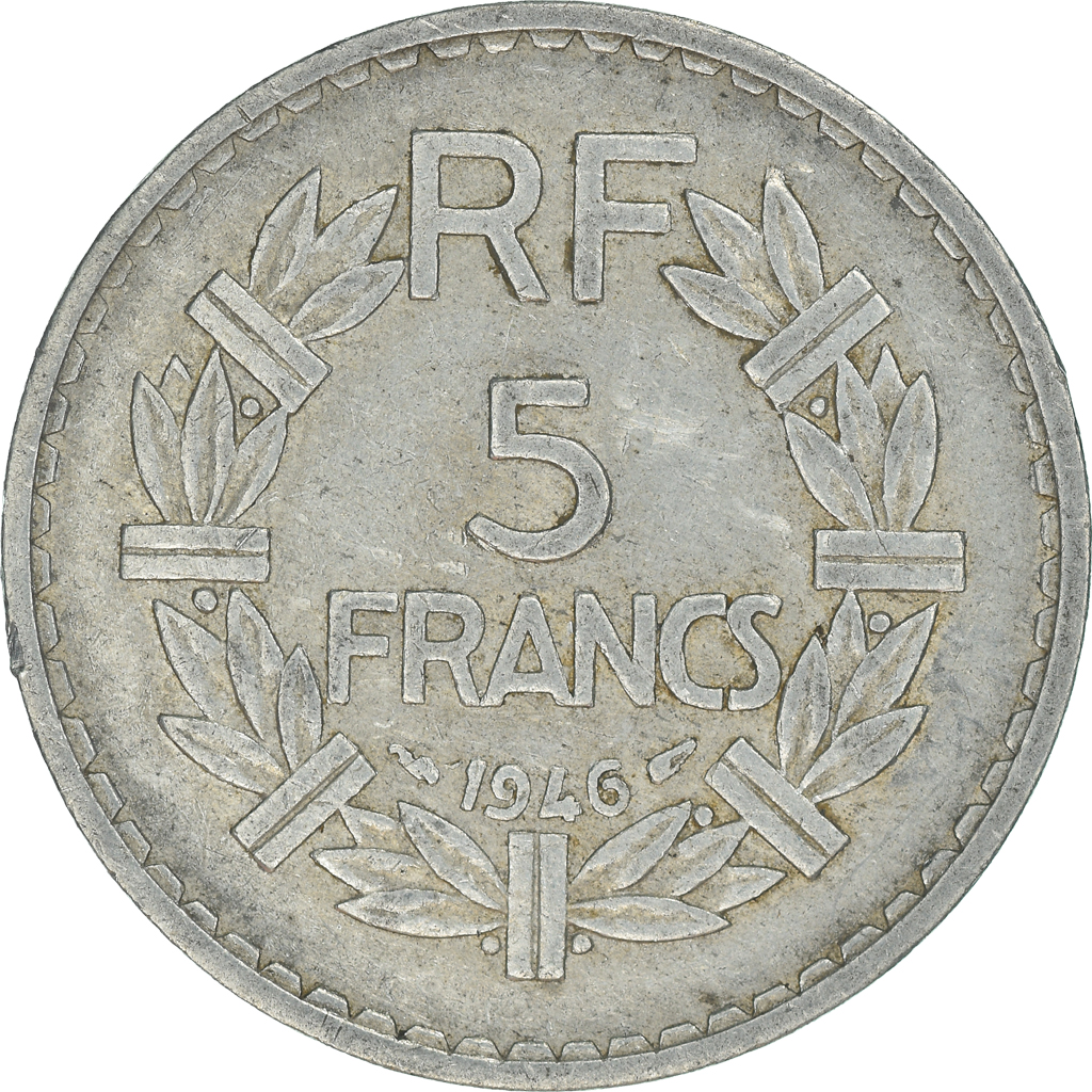 Moneda, Francia, 5 Francs, 1946