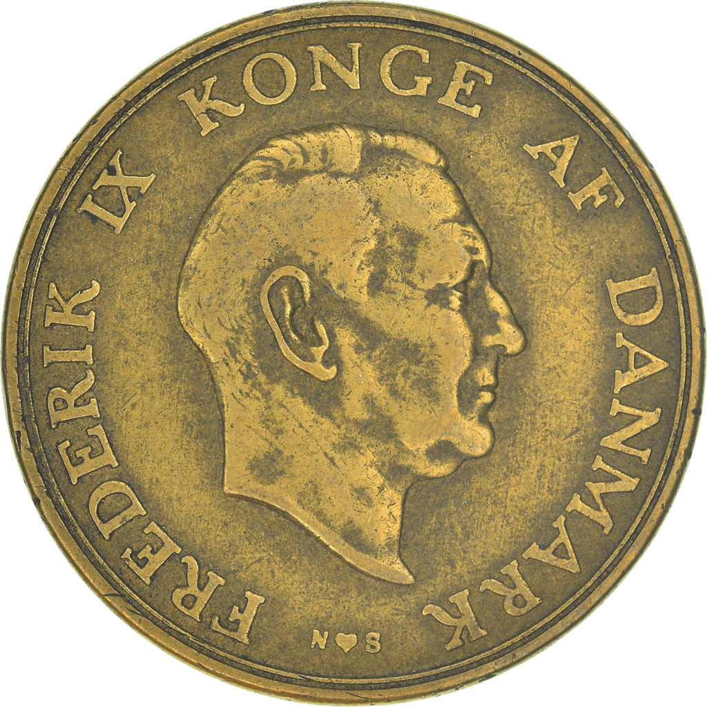 Moneda, Dinamarca, 2 Kroner, 1952