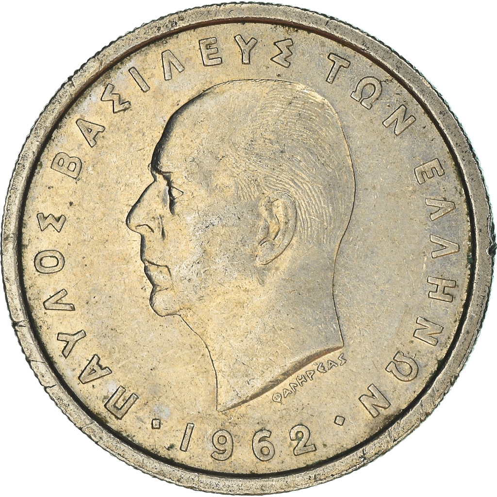 Moneda, Grecia, 2 Drachmai, 1962