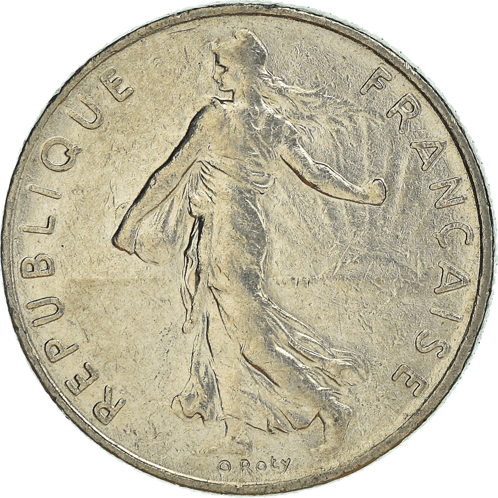 Moneda, Francia, 1/2 Franc, 1976