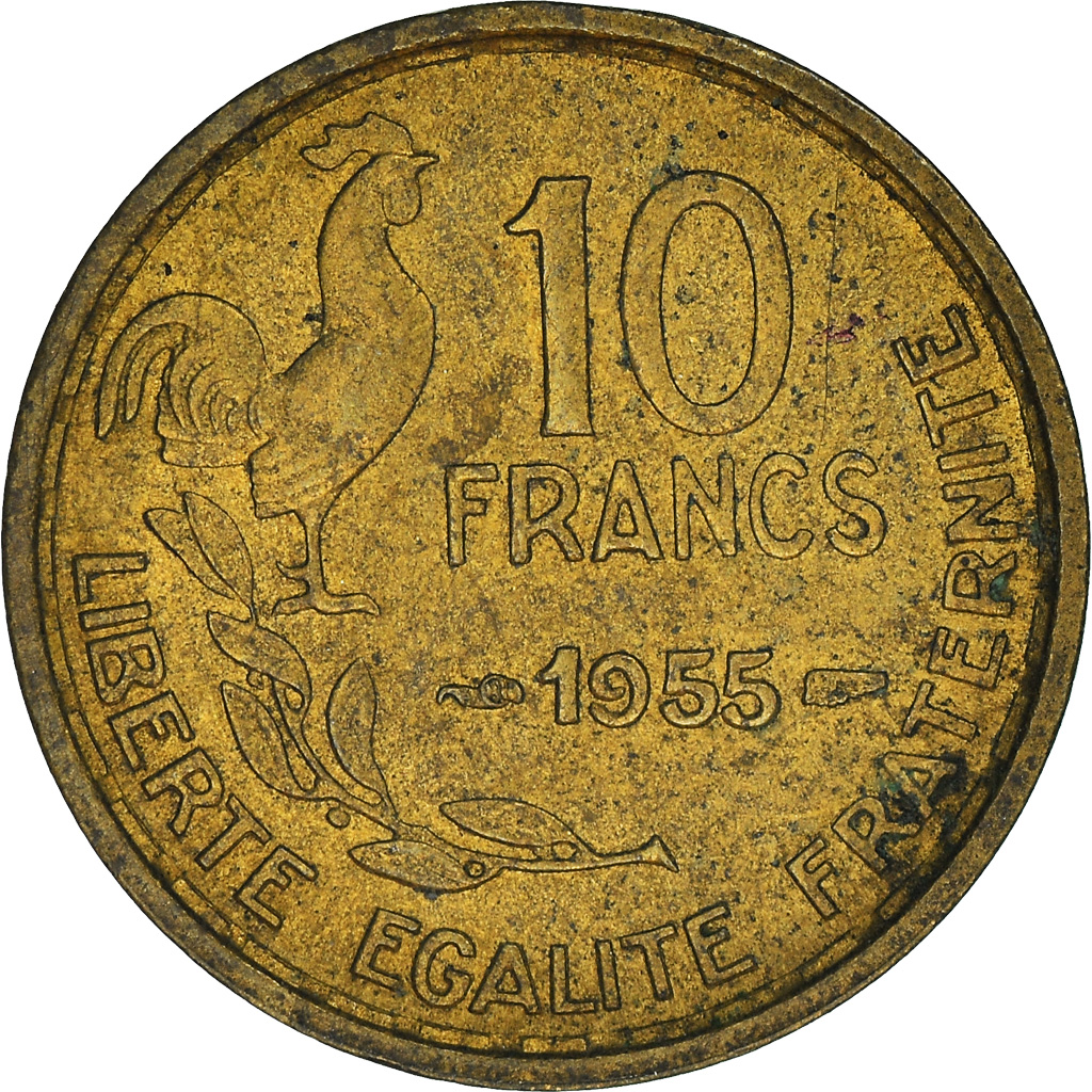 Moneda, Francia, 10 Francs, 1955