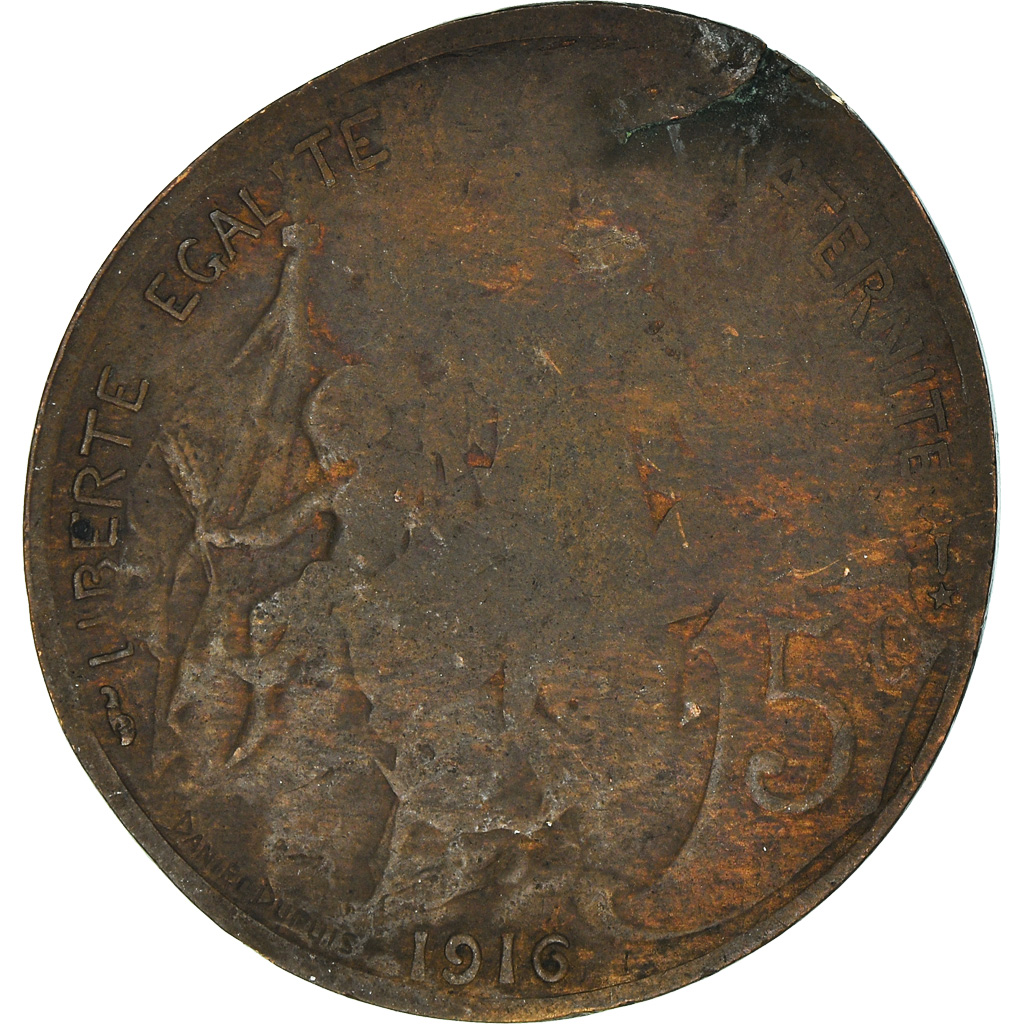 Moneda, Francia, 5 Centimes, 1916