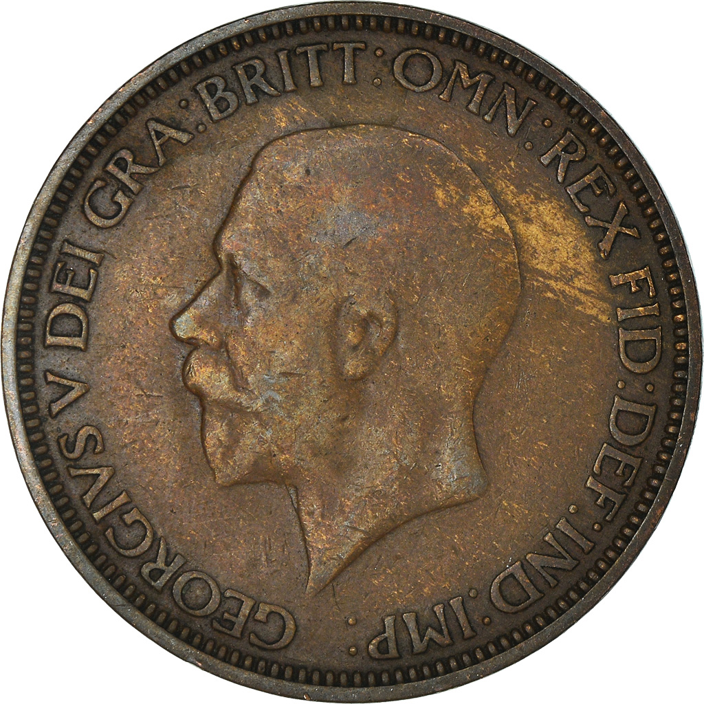 Moneda, Gran Bretaña, 1/2 Penny, 1935