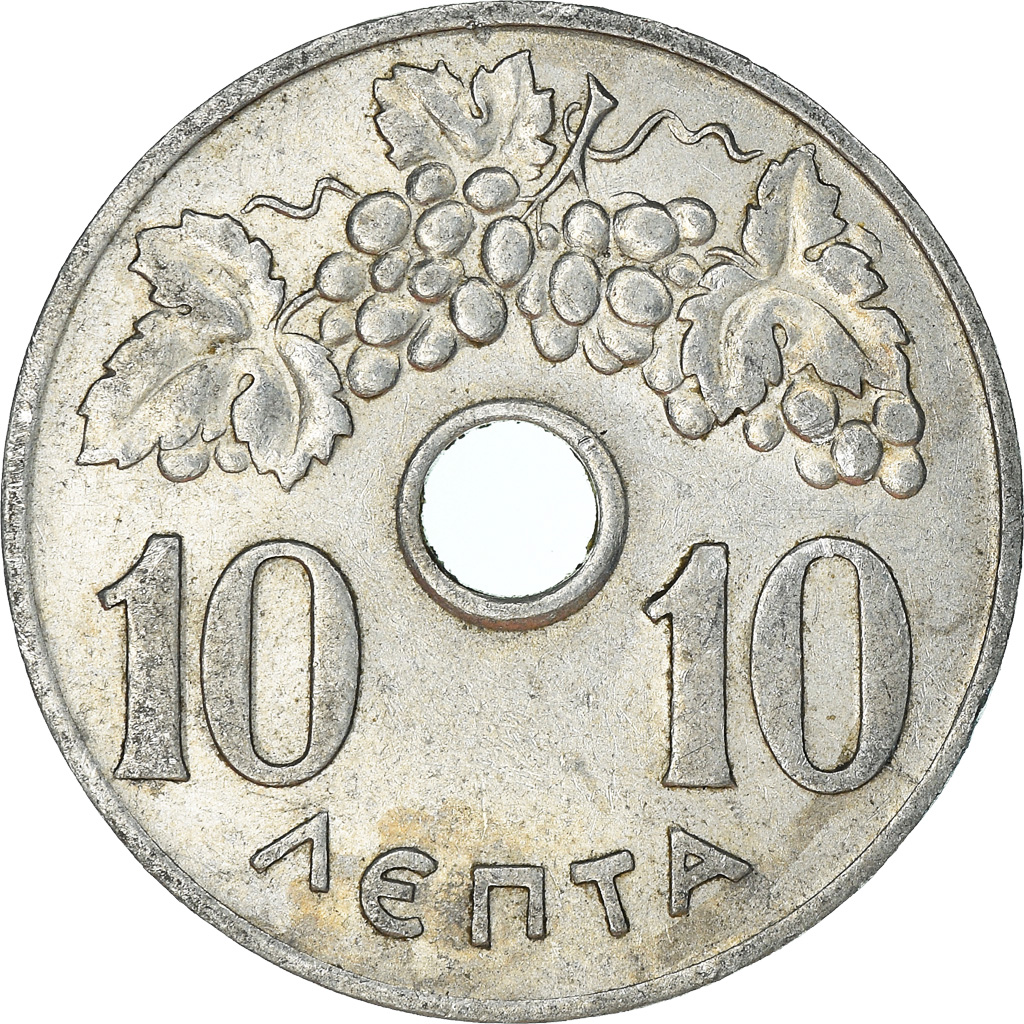 Moneda, Grecia, 10 Lepta, 1966