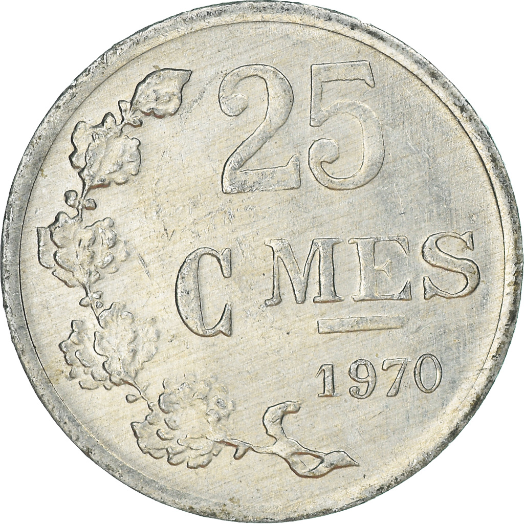 Moneda, Luxemburgo, 25 Centimes, 1970