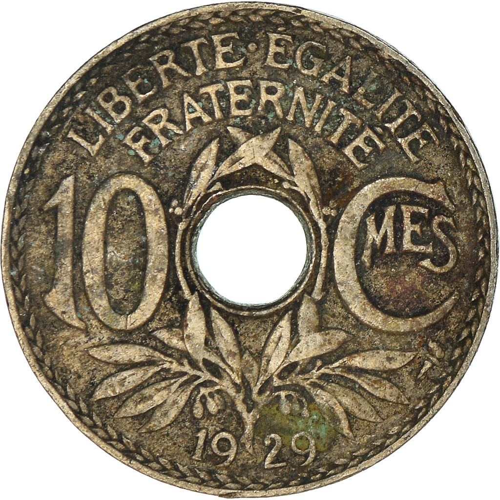Moneda, Francia, 10 Centimes, 1929