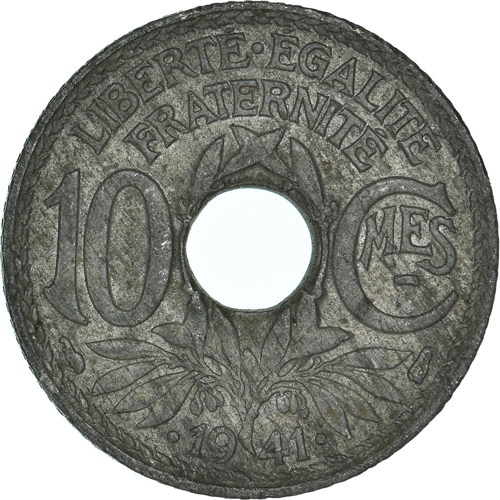Moneda, Francia, 10 Centimes, 1941