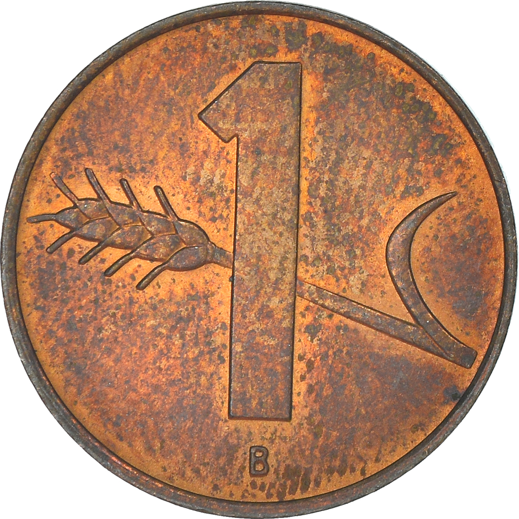 Moneda, Suiza, Rappen, 1967