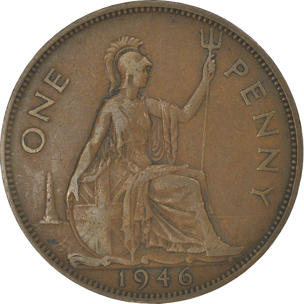 Moneda, Gran Bretaña, Penny, 1946