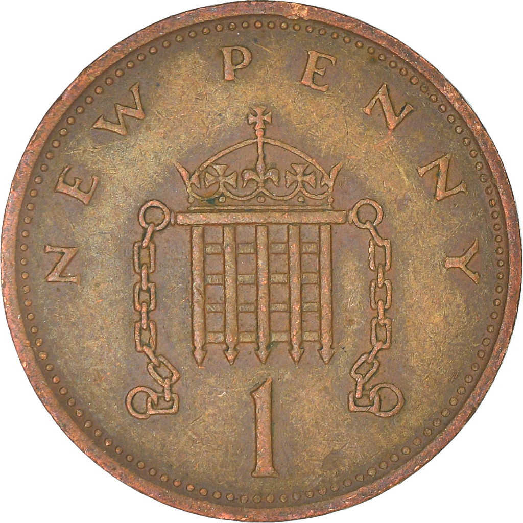 Moneda, Gran Bretaña, New Penny, 1971