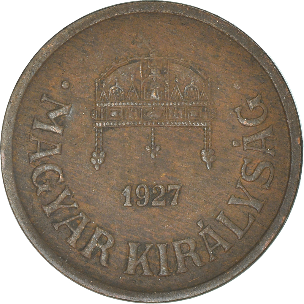 Moneda, Hungría, 2 Filler, 1927