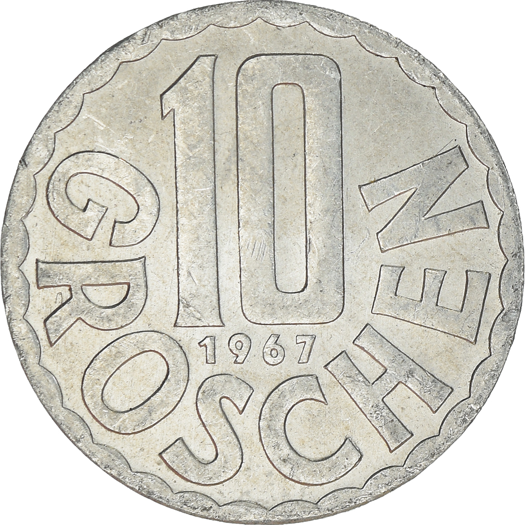 Moneda, Austria, 10 Groschen, 1967