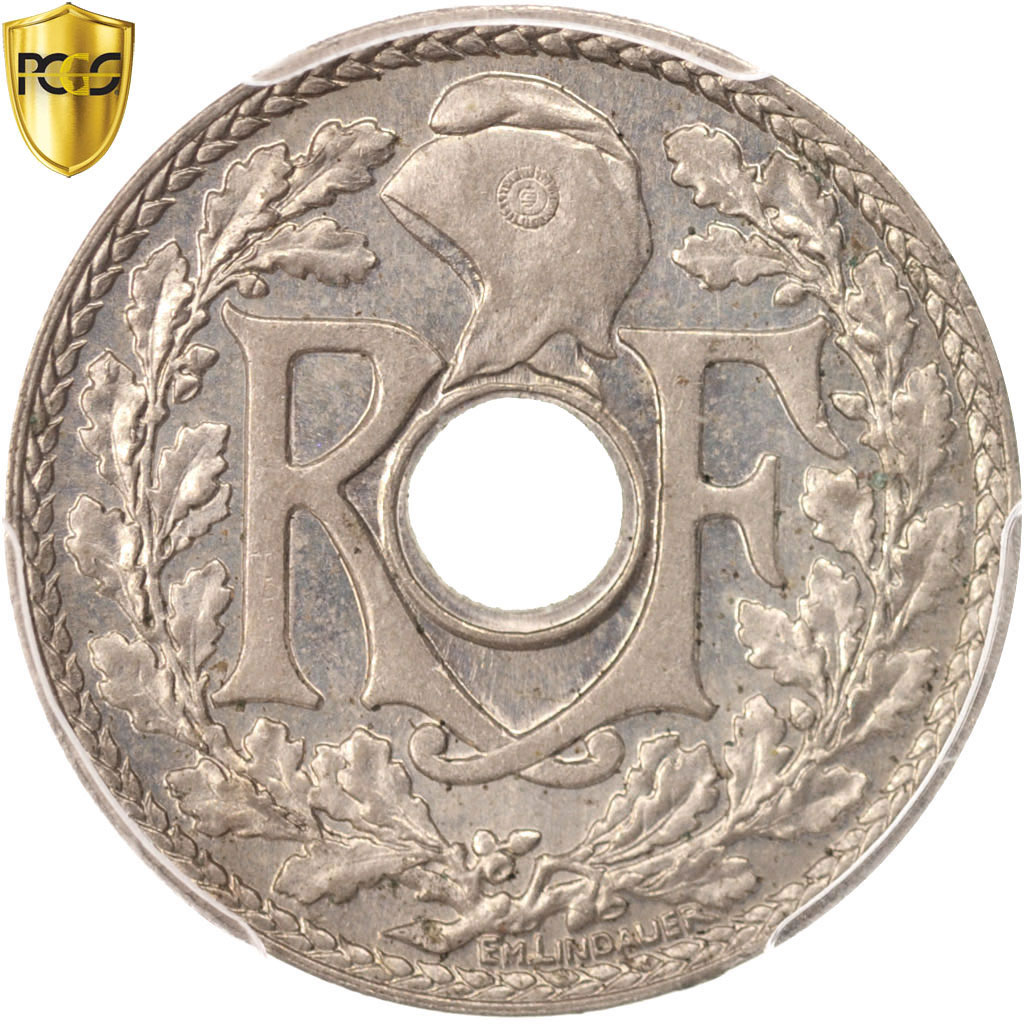 Coin, France, Lindauer, 10 Centimes, 1935, Paris, PCGS, MS65, 
