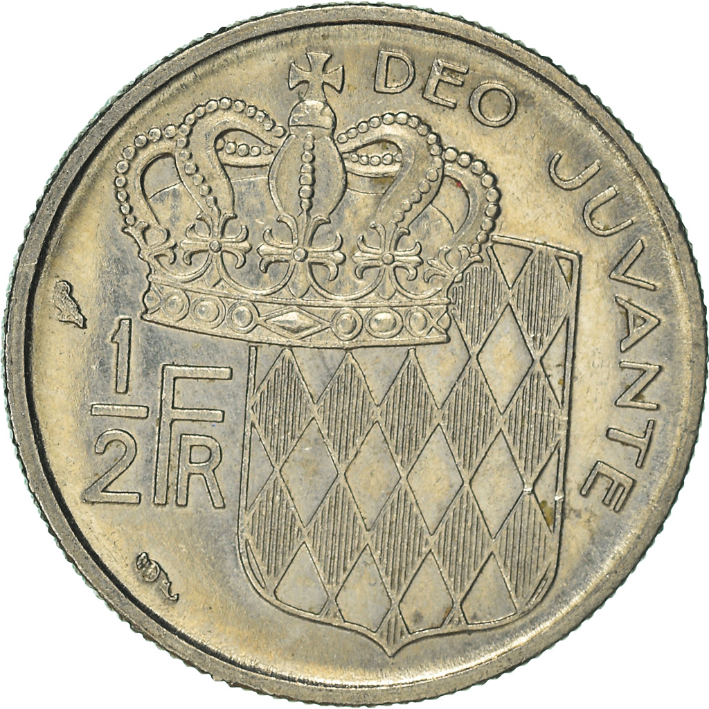 Moneda, Mónaco, 1/2 Franc, 1965