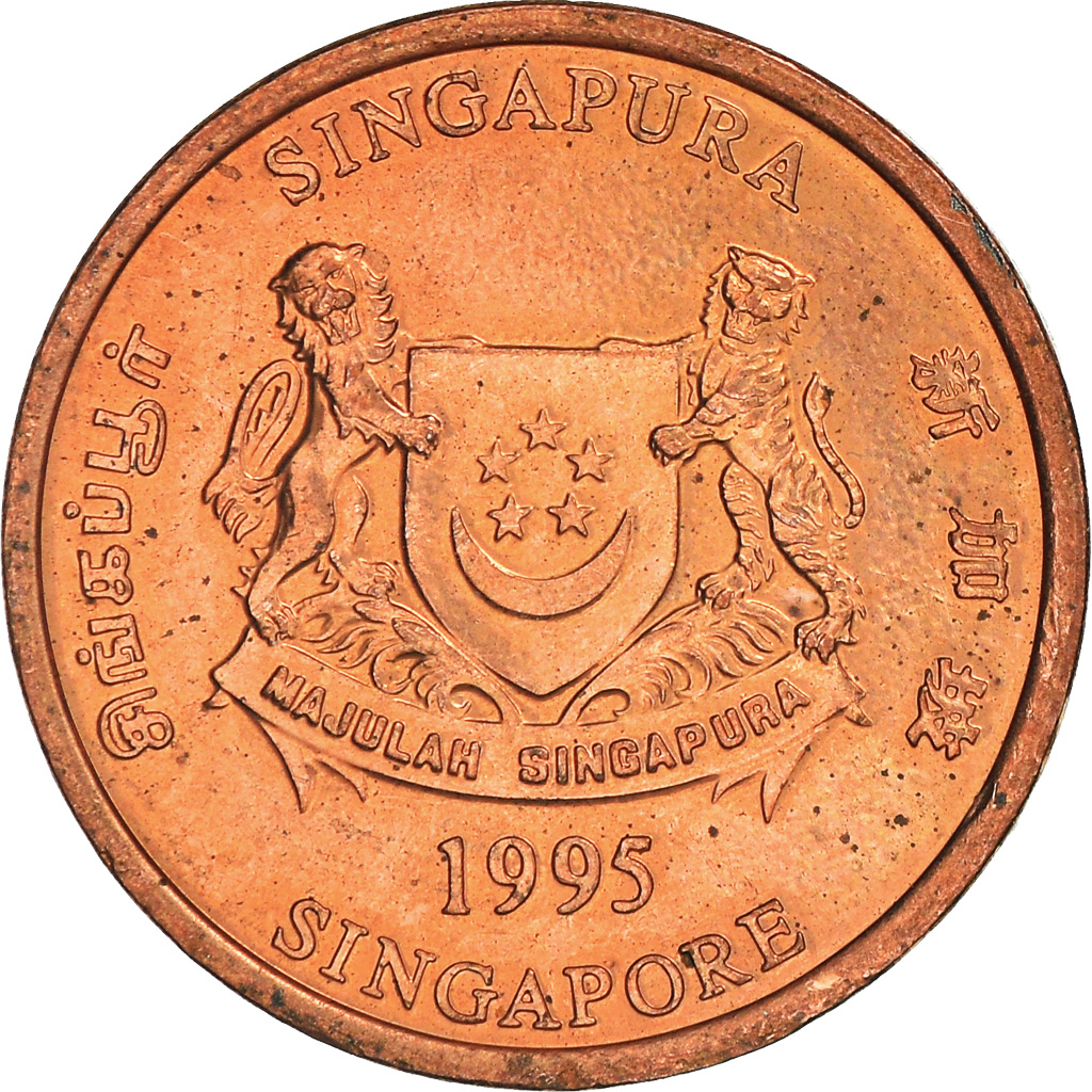 Moneda, Singapur, Cent, 1995