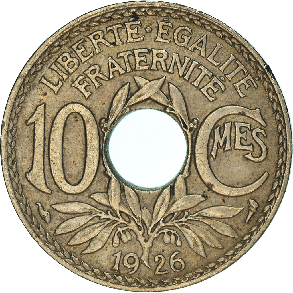 Moneda, Francia, 10 Centimes, 1926