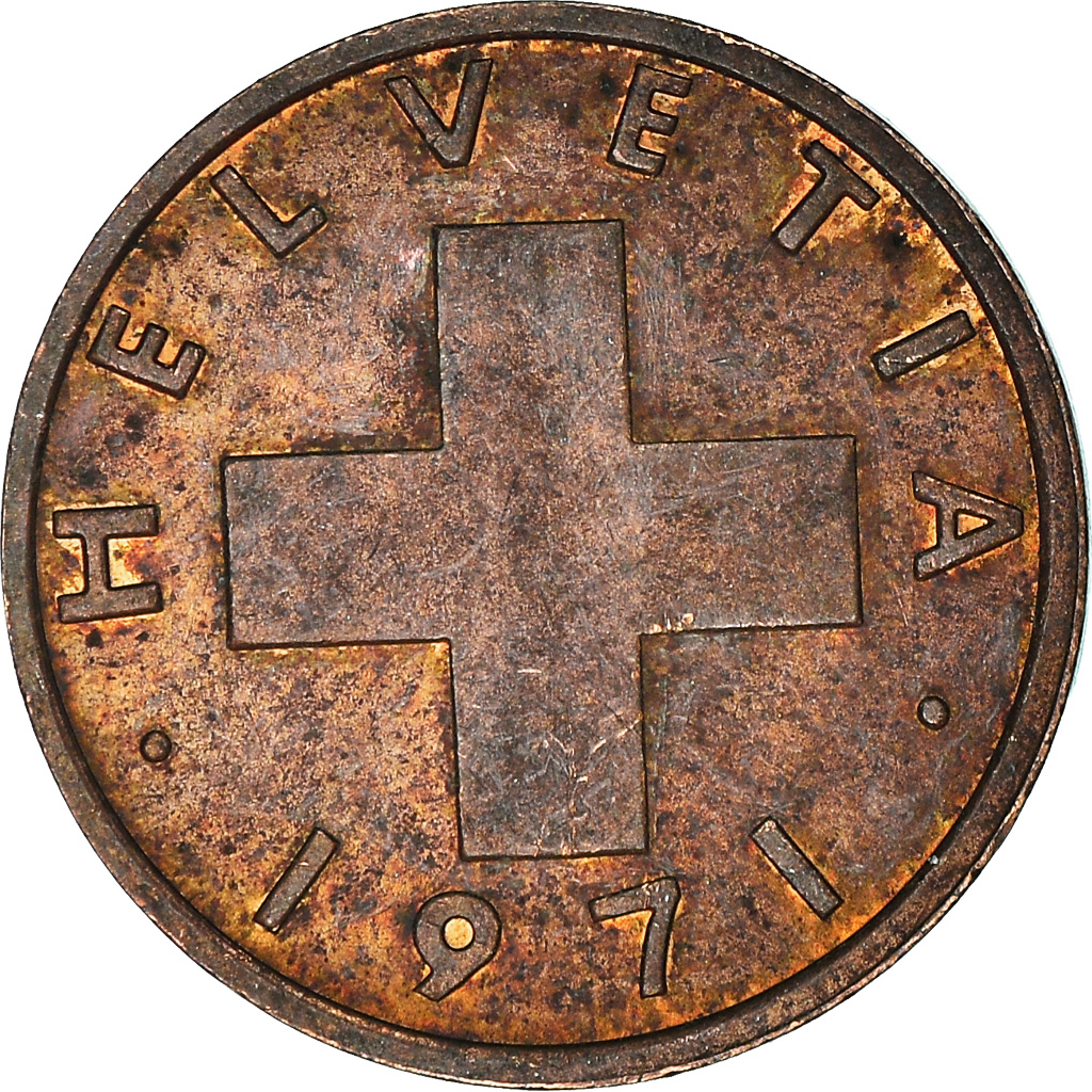 Moneda, Suiza, Rappen, 1971