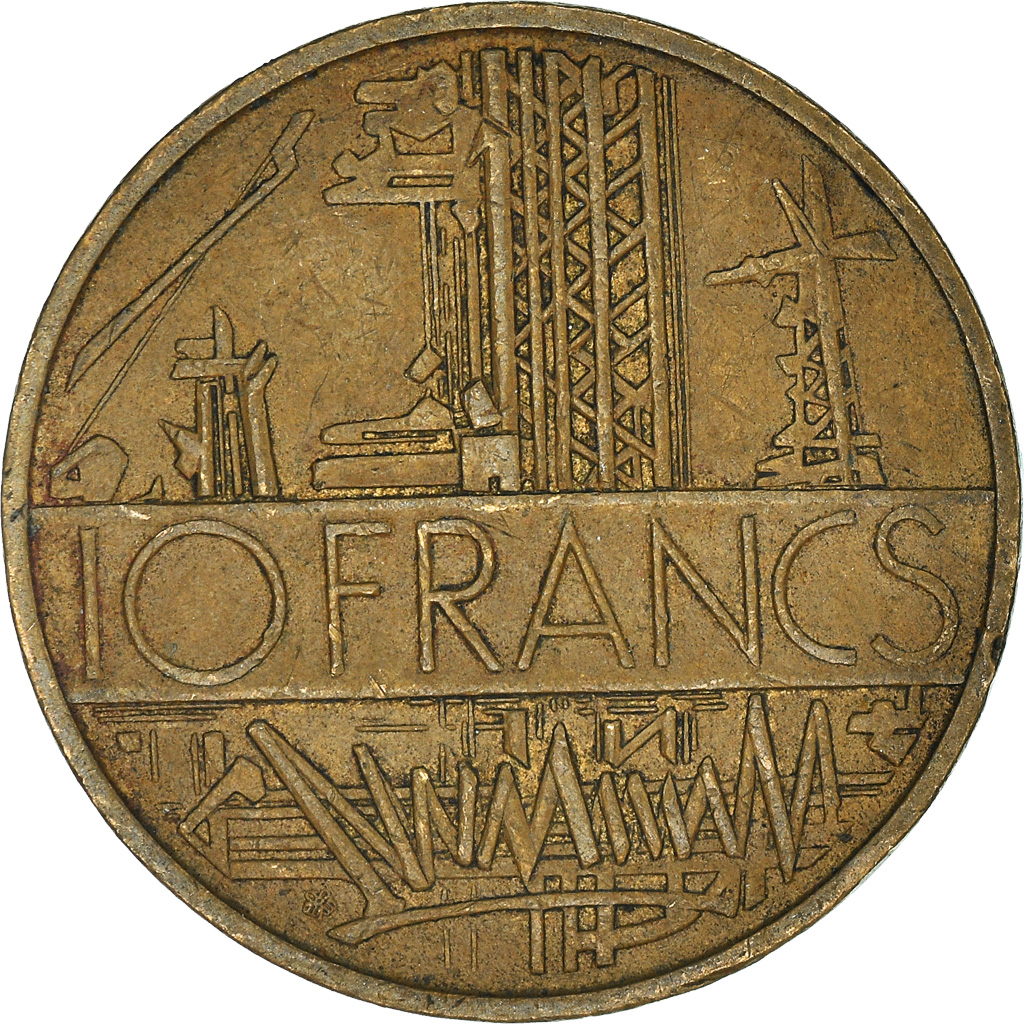 Moneda, Francia, 10 Francs, 1976