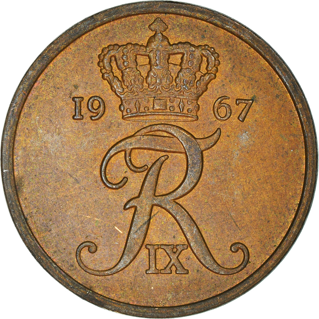 Moneda, Dinamarca, 5 Öre, 1967