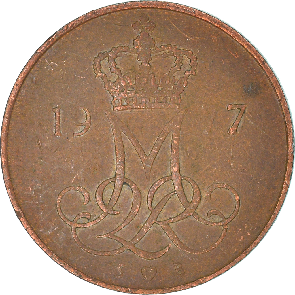Moneda, Dinamarca, 5 Öre, 1977
