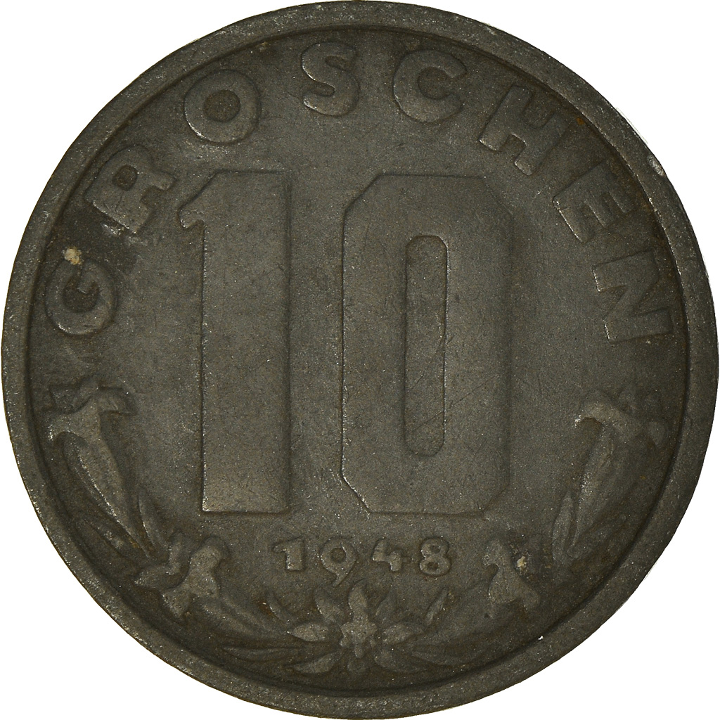 Moneda, Austria, 10 Groschen, 1948