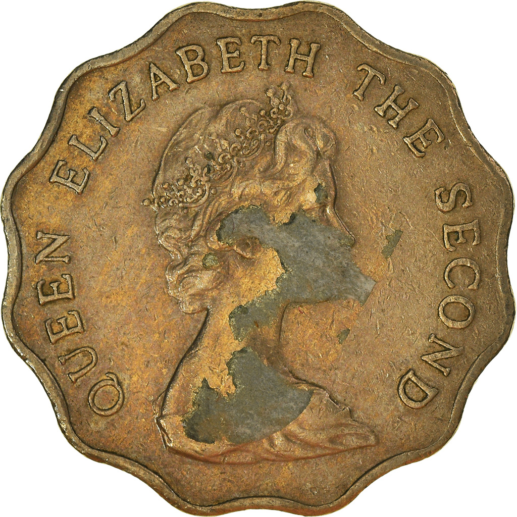 Moneda, Hong Kong, 2 Dollars, 1975