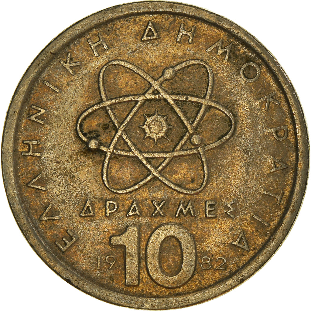 Moneda, Grecia, 10 Drachmes, 1982