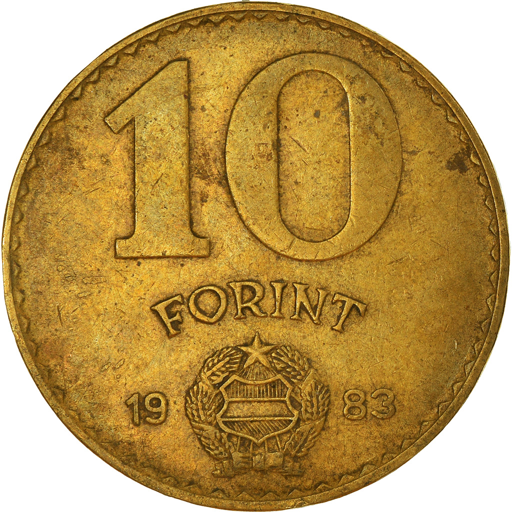 Moneda, Hungría, 10 Forint, 1983