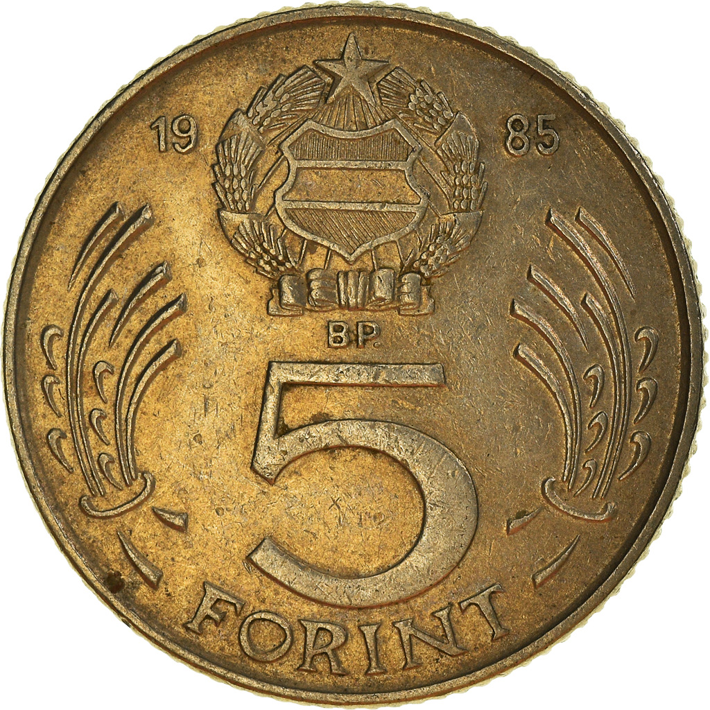 Moneda, Hungría, 5 Forint, 1985