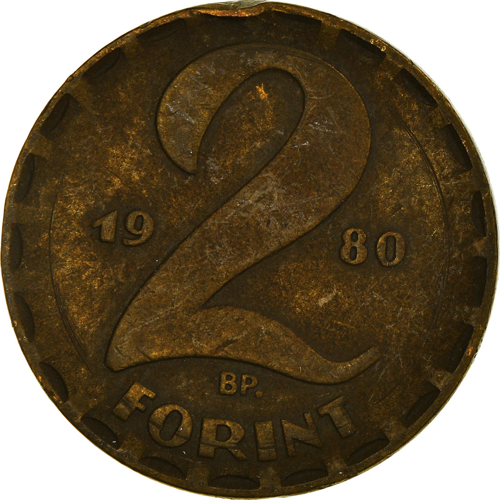 Moneda, Hungría, 2 Forint, 1980