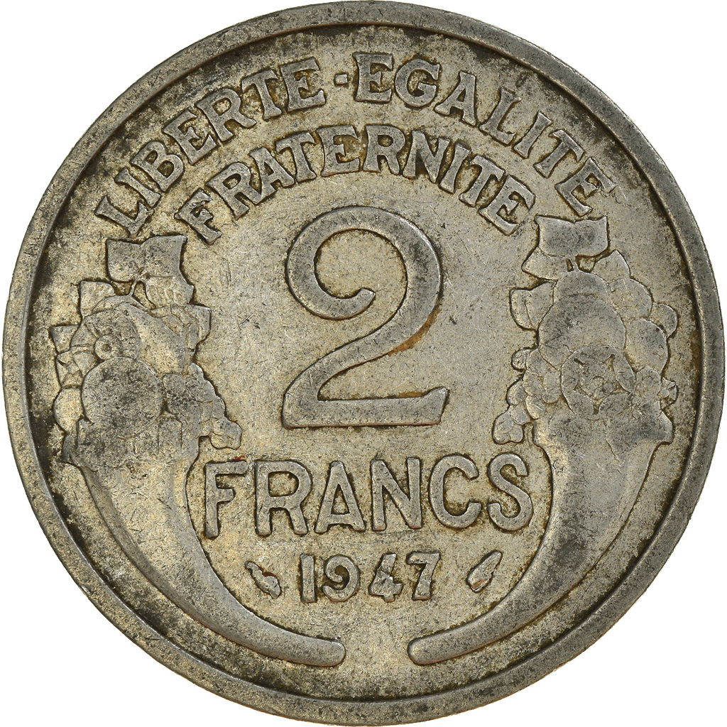 Moneda, Francia, 2 Francs, 1947