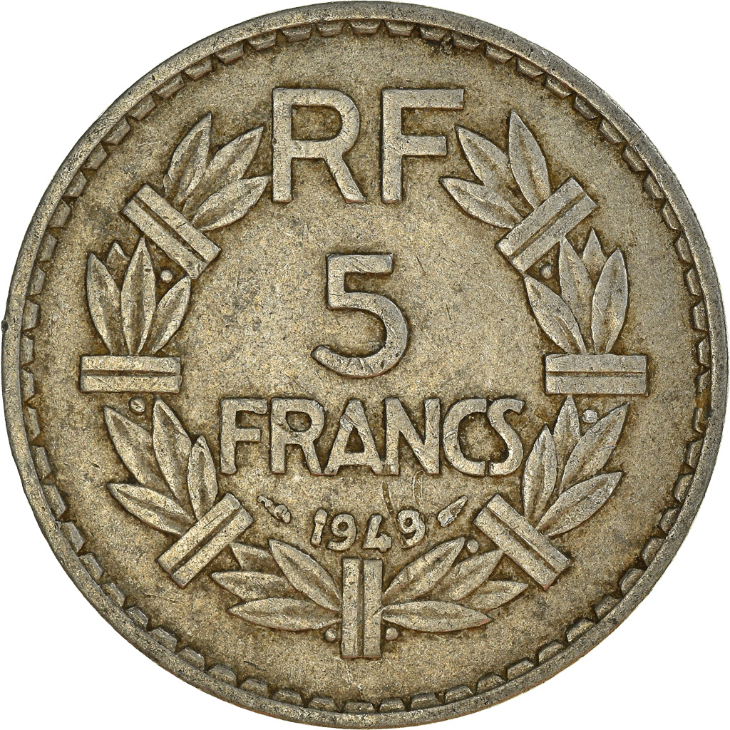 Moneda, Francia, 5 Francs, 1949