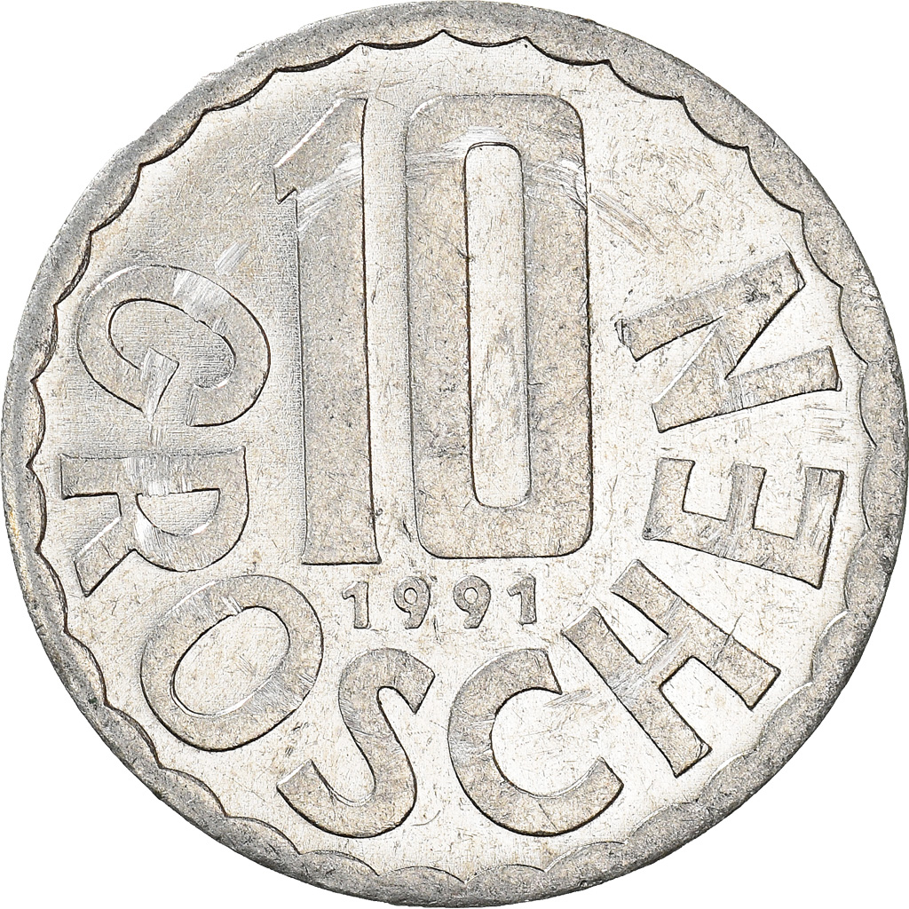Moneda, Austria, 10 Groschen, 1991
