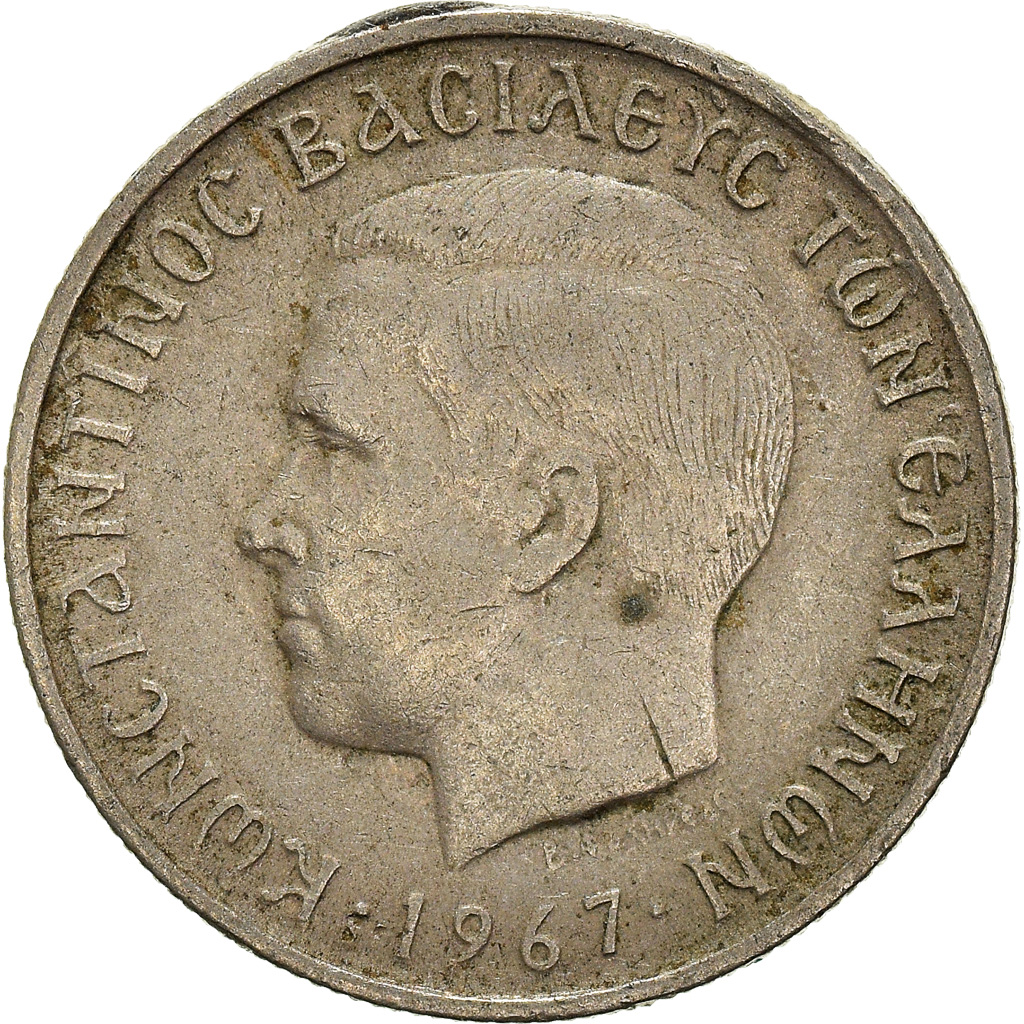 Moneda, Grecia, Drachma, 1967