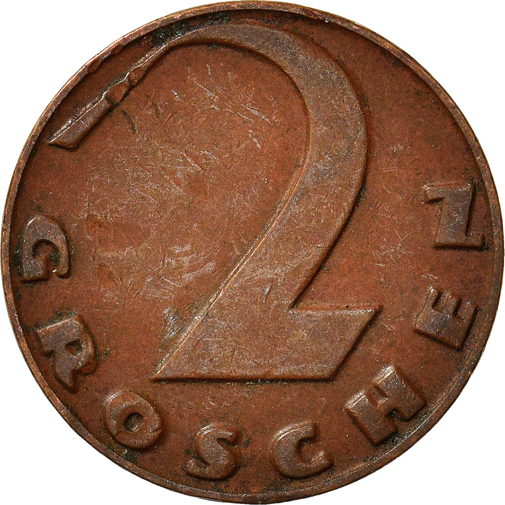 Moneda, Austria, 2 Groschen, 1928