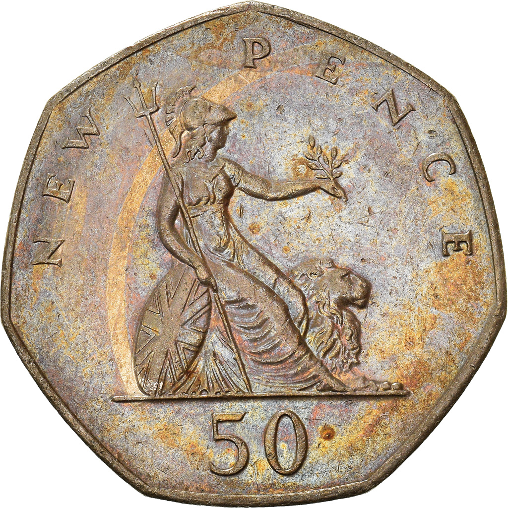 Coin, Great Britain, 50 New Pence, 1977