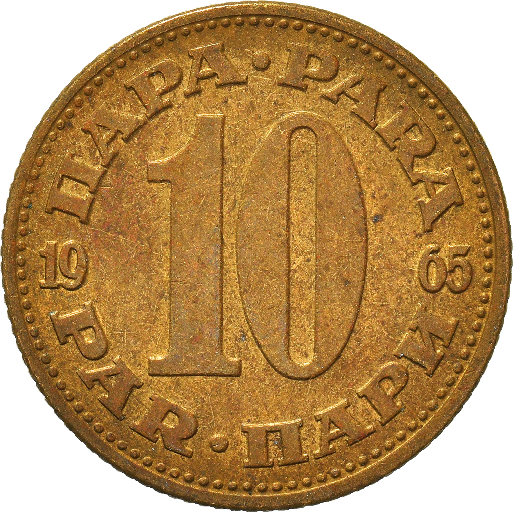 Moneda, Yugoslavia, 10 Para, 1965