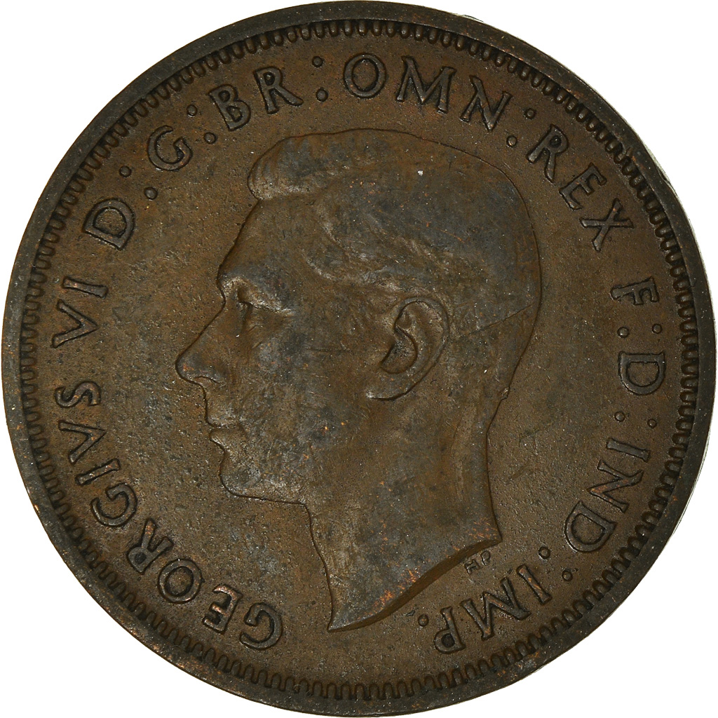 Moneda, Gran Bretaña, 1/2 Penny, 1937