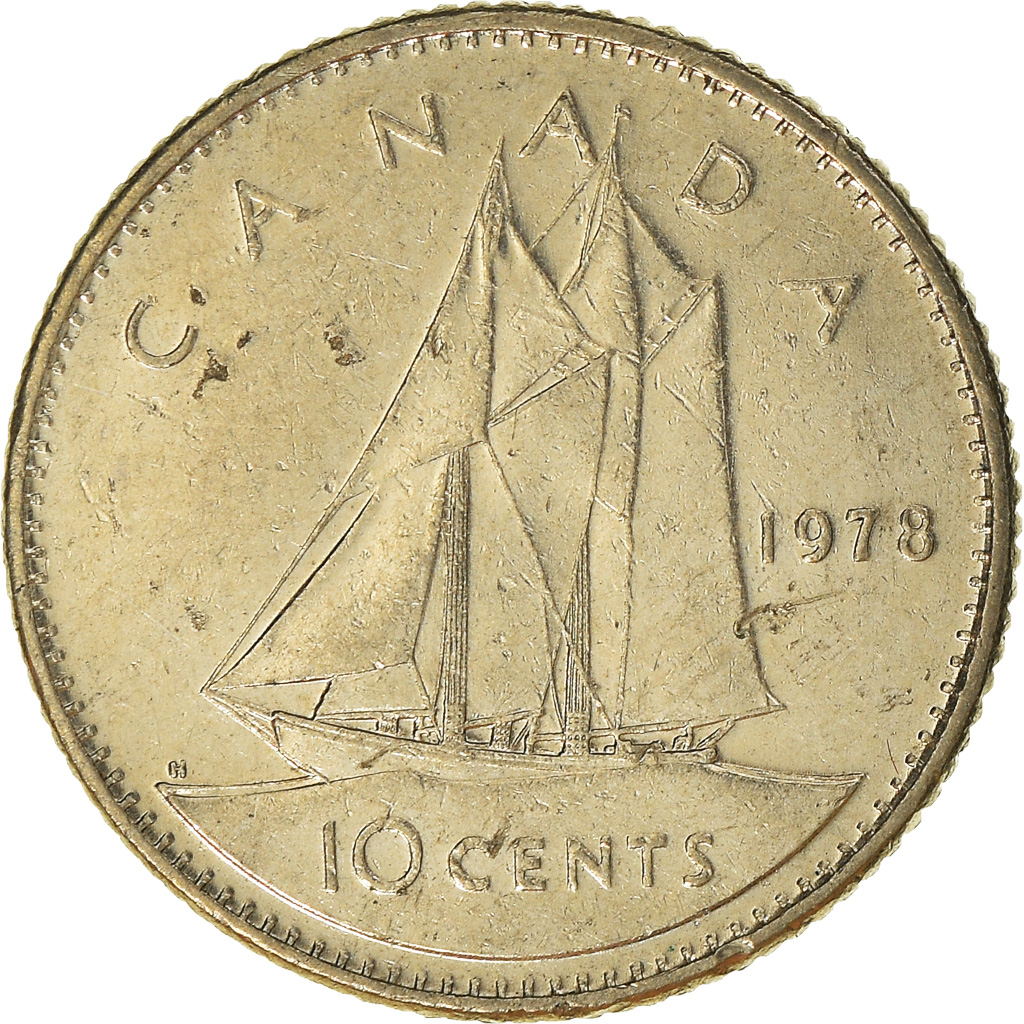 Moneda, Canadá, 10 Cents, 1978