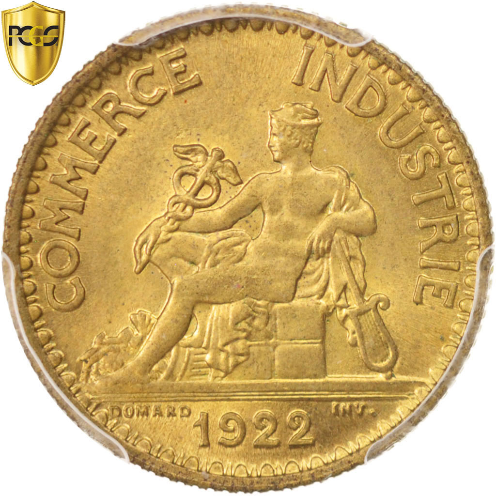 Coin, France, Chambre de commerce, Franc, 1922, Paris, PCGS, MS65, 