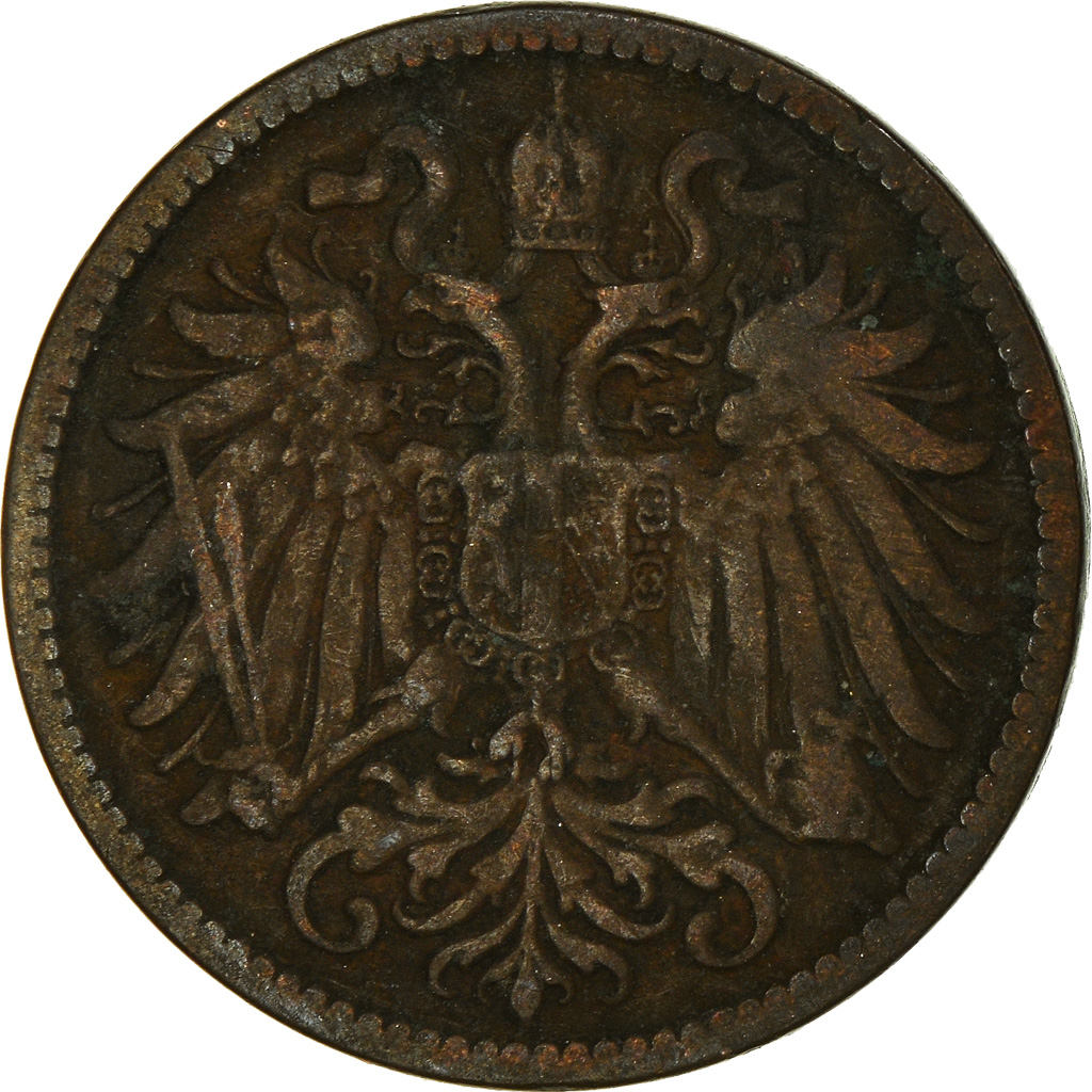 Moneda, Austria, 2 Heller, 1897